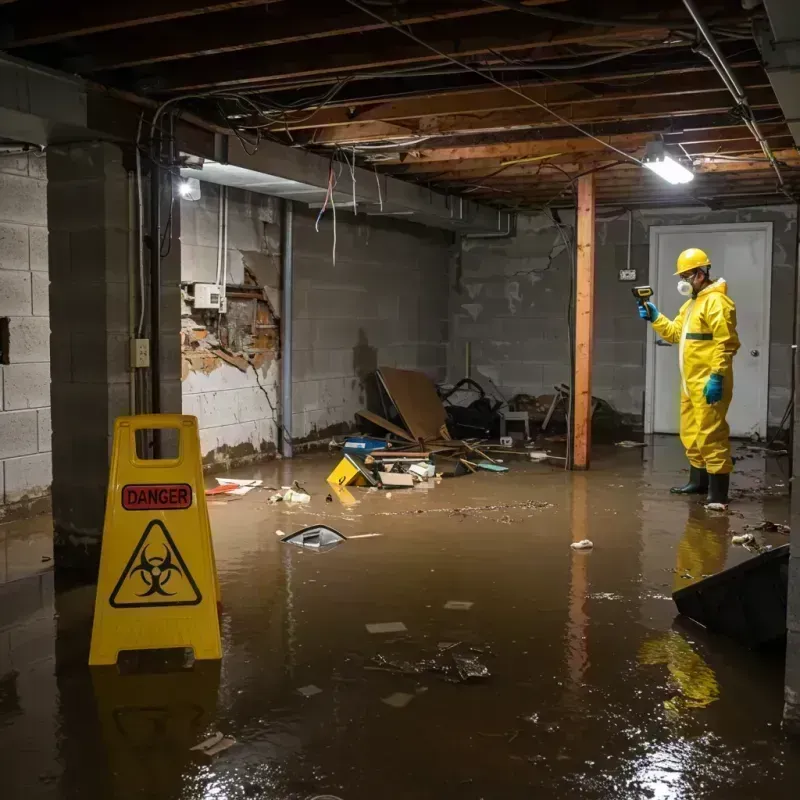 Flooded Basement Electrical Hazard in Hamburg, AR Property